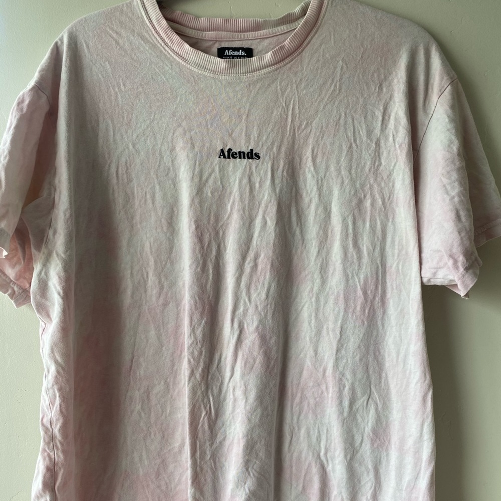 Afends light pink tie die tee